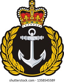 Navy Cap Badge,Vector