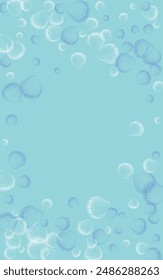 Navy Clam Background Blue Vector. Starfish Aquatic Graphic. Maritime Design. Ultramarine Snail Underwater Texture.