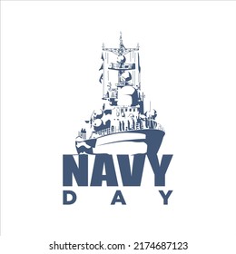 Navy Day Commemoration Vector Design Stock Vector (Royalty Free ...