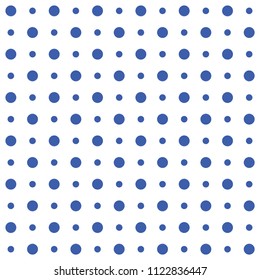 Navy dotted seamless pattern, vector background
