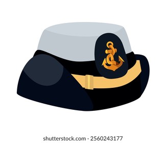 navy female headdress uniform isolated