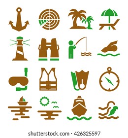 navy, fleet icon set