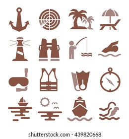 navy, fleet icon set