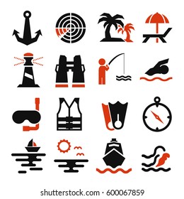 Navy, Fleet Icon Set