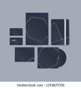 Marine- und Golddesign für Erzeugnisse, Vektorgrafik