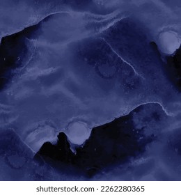 Acuarela de gradiente naval. Cerámica Vector Ligero. Océano de mosaico azul. Textura marina de mármol. Espacio de salpicaduras de tinta de alcohol. Fondo de Mármol de Roca Azul. Fondo de color de agua blanca. Plantilla abstracta moderna