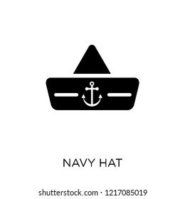 Navy Hat icon. Navy Hat symbol design from Nautical collection. Simple element vector illustration on white background.