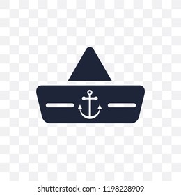 Navy Hat transparent icon. Navy Hat symbol design from Nautical collection. Simple element vector illustration on transparent background.