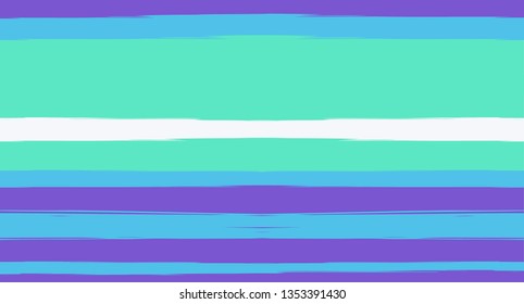 Navy Horizontal Paintbrush Seamless Sailor Stripes. Geometric Abstract Summer Maritime Texture Prints. Hand Painted Male or Female T-Shirt Hipster Pattern Design. Track Blue Watercolor Sailor Stripes