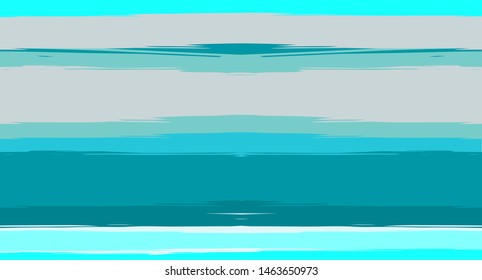 Navy Horizontal Watercolor Seamless Sailor Stripes. Geometric Vintage Summer Maritime Texture Prints. Hand Painted Male or Female T-Shirt Winter Banner Pattern. Blue Lines Watercolor Sailor Stripes