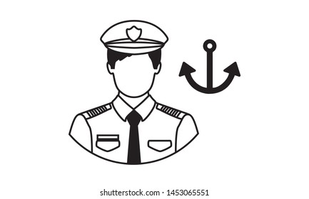 Navy icon representing maritime forces and military defense