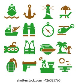 navy icon set