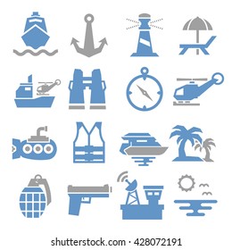 navy icon set
