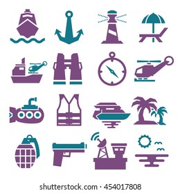 navy icon set