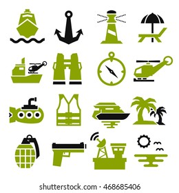 navy icon set