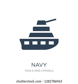 navy icon vector on white background, navy trendy filled icons from Tools and utensils collection, navy vector illustration