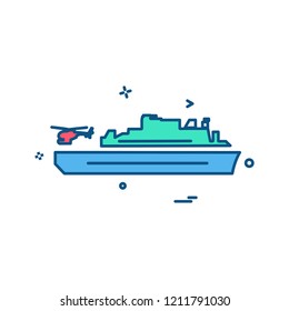 Navy icons design vector 