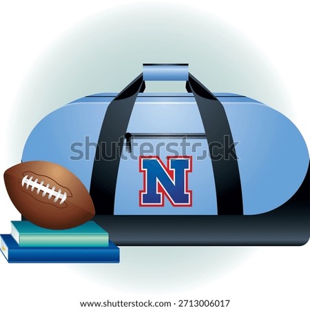 Navy Illinois Fighting Illini Dome Duffel bag, designed with a bold “N” athletic logo in red and white accents. Made by Jardine, the duffel is crafted from durable 100% nylon with a waterproof.