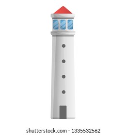 Navy lighthouse icon. Cartoon of navy lighthouse vector icon for web design isolated on white background