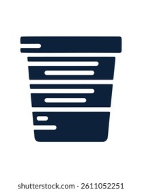 Navy liquid in a container icon