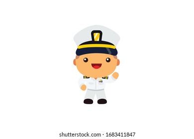 Navy Man Profession Vector Illustration