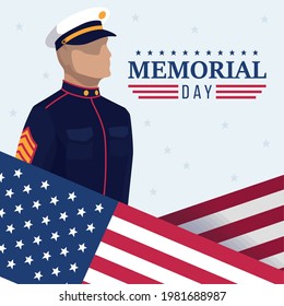 Navy man of USA Memorial day