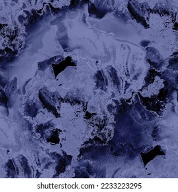 Patrón de rock de mármol de la marina. Fondo Azul Sin Marea. Esplash vectorial fluido. Denim Color de agua de tinta de alcohol. Acuarela De Mármol De La Marina. Pintura de salpicaduras de color de agua. Piedra del Mar Azul. Plantilla sin problemas de vectores