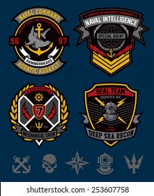 Navy Military Patch Set