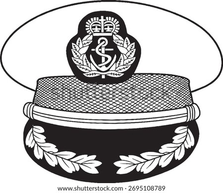 Navy officer Cap vector image