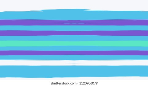 Navy Paintbrush Horizontal Seamless Sailor Stripes. Geometric Vintage Summer Maritime Texture Prints. Hand Painted Male or Female T-Shirt Autumn Banner Pattern. Blue Suit Watercolor Sailor Stripes