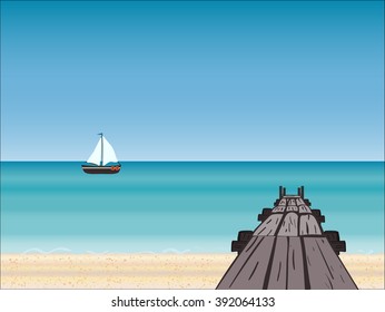 Navy pier yacht horizon