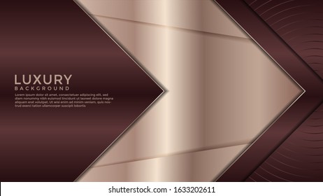 Navy pink Premium abstract background with bronze lines isolated on textured background. Premium Vector. Eps 10