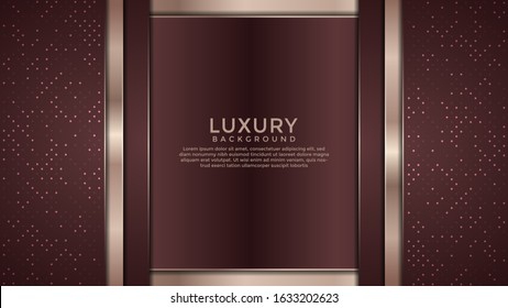 Navy pink Premium abstract background with bronze lines isolated on textured background. Premium Vector. Eps 10