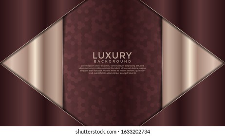 Navy pink Premium abstract background with bronze lines isolated on textured background. Premium Vector. Eps 10