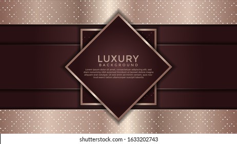 Navy pink Premium abstract background with bronze lines isolated on textured background. Premium Vector. Eps 10