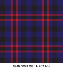 Navy Plaid, checkered, tartan seamless pattern suitable for fashion textiles and graphics