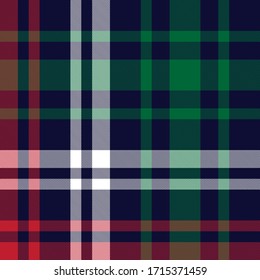 Navy Plaid, checkered, tartan seamless pattern suitable for fashion textiles and graphics