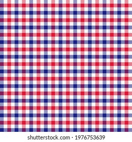 Navy and red classic gingham. Traditional shirt plaid for menswear. Seamless vector check pattern suitable for fashion, home decor and stationary. Cotton formal shirting.