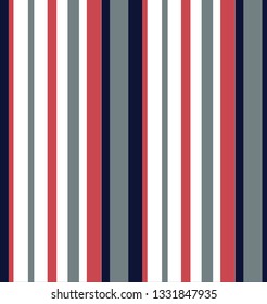 navy red grey Stripe pattern on white