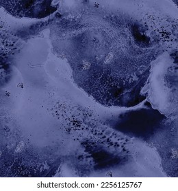 Navy Rock Wall. Blue Marble Sea Pattern. Water Color Marble Floor. White Alcohol Ink Watercolor. Blue Tile Marble Watercolor. Navy Seamless Background. Fluid Vector Pattern. Modern Seamless Sea Foam