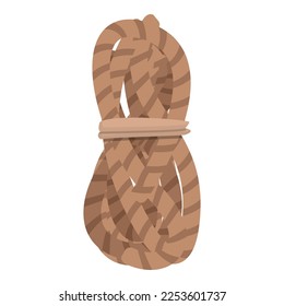 Navy rope icon cartoon vector. Knot cord. Decoration sea