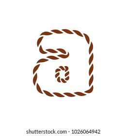 A Navy Rope Letter Logo Icon Design