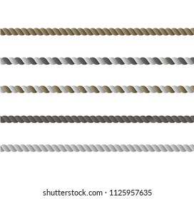 Navy rope vector set
