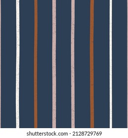 Navy, rush and blush colored irregular artistic stripe pattern