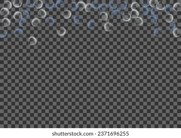 Navy Scallop Background Transparent Vector. Starfish Pretty Texture. Cartoon Design. Ultramarine Snail Drawing Set.