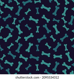 Navy seamless pattern with blue dog bones.