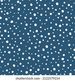 Nahtlose Navy-Muster mit weißen Punkten