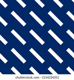 Navy seamless pattern with white geometric shapes.