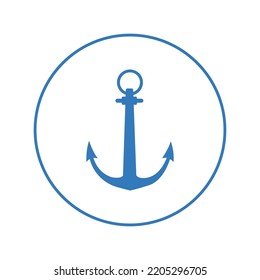 Navy ship anchor hook icon | Circle version icon |