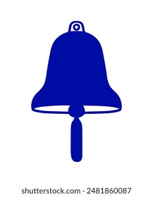 Navy ship bell, simple style maritime flat silhouette icon